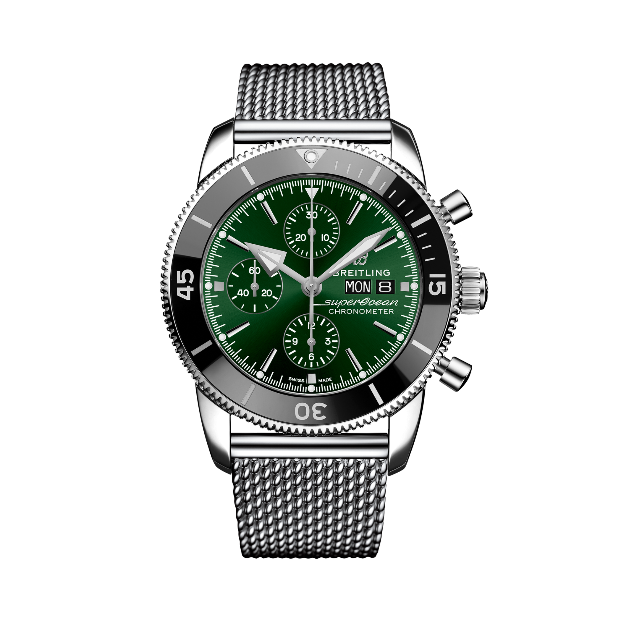 Superocean Heritage Chronograph 44 Vert | V-DIAL-COLOR-5765 dial, A13313121L1A1