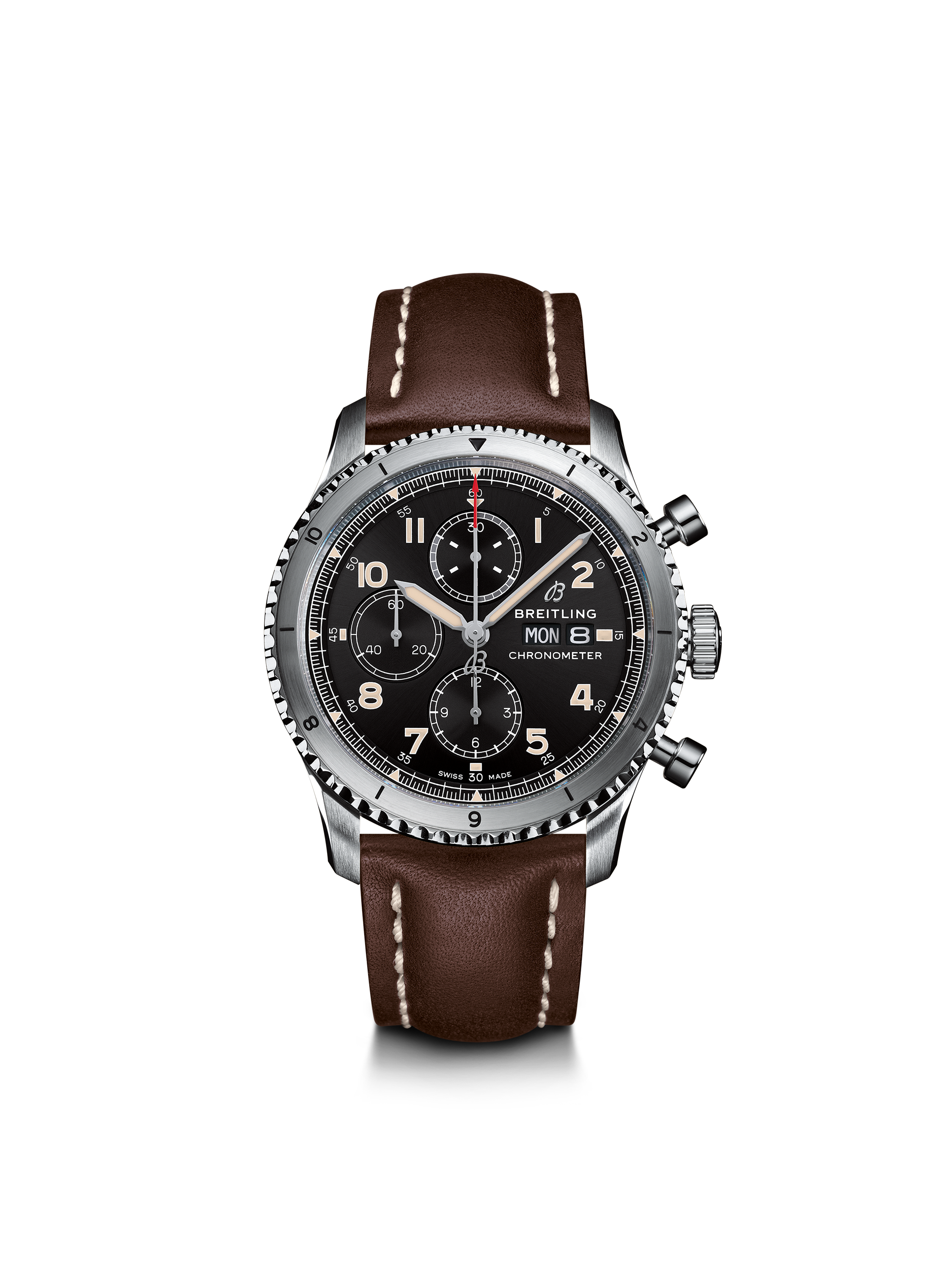 Aviator 8 Chronograph 43 Black | V-DIAL-COLOR-5686 dial, A13316101B1X3