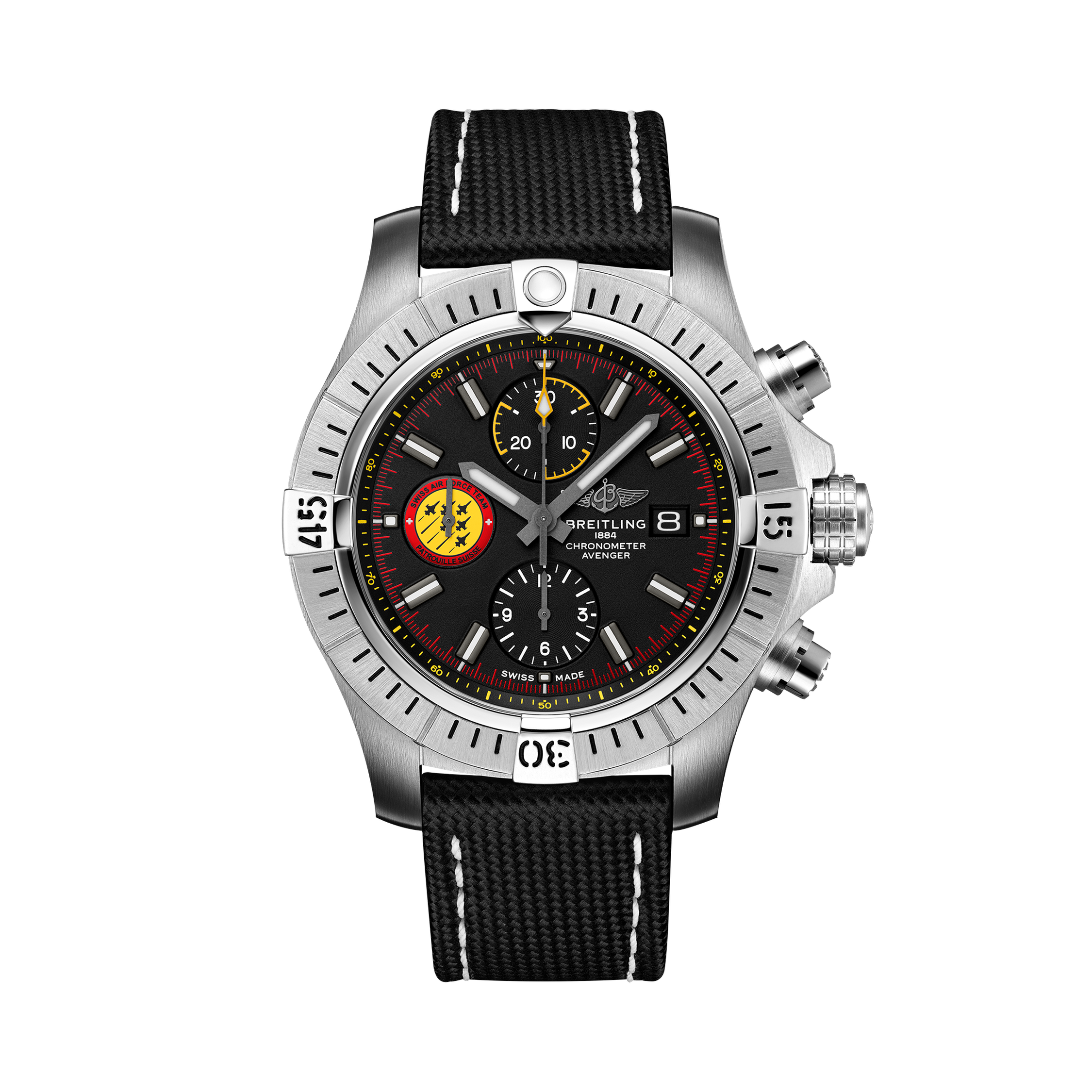 Avenger Chronograph 45 Swiss Air Force Team Black | V-DIAL-COLOR-5686 dial, A133171A1B1X1