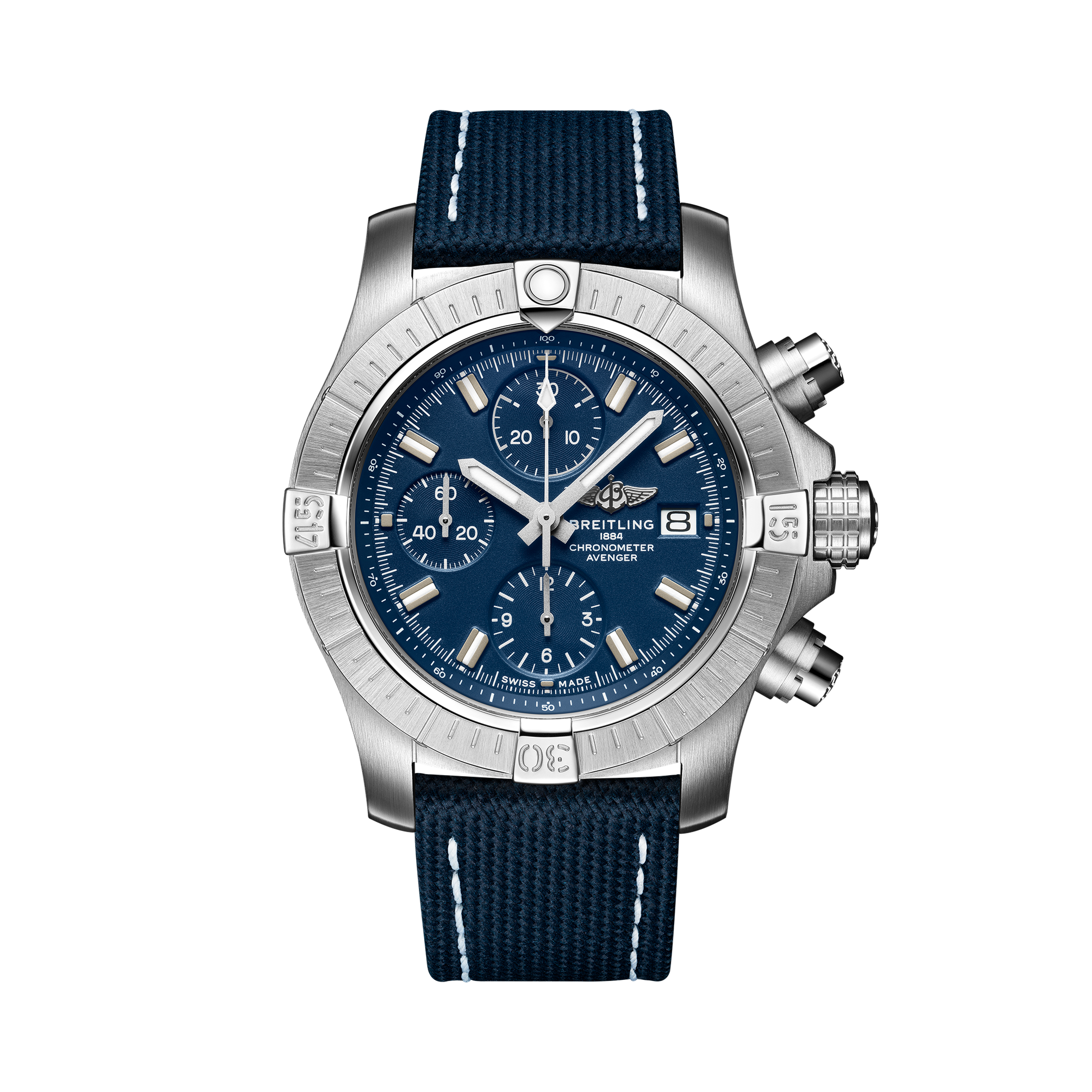 Avenger Chronograph 43 Blue | V-DIAL-COLOR-5714 dial, A13385101C1X1