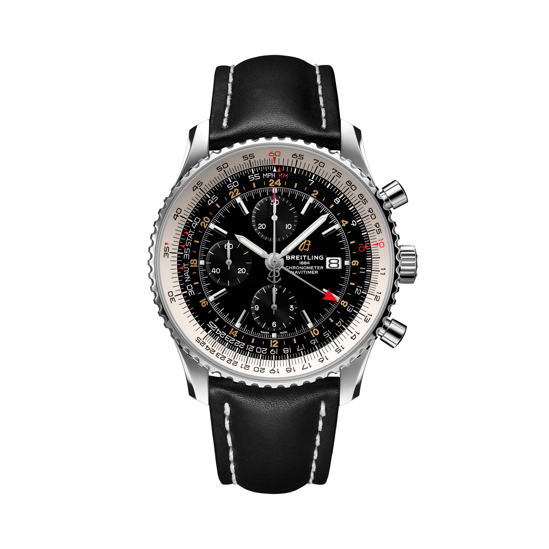 Navitimer Chronograph GMT 46 Black | V-DIAL-COLOR-5686 dial, A24322121B2X2