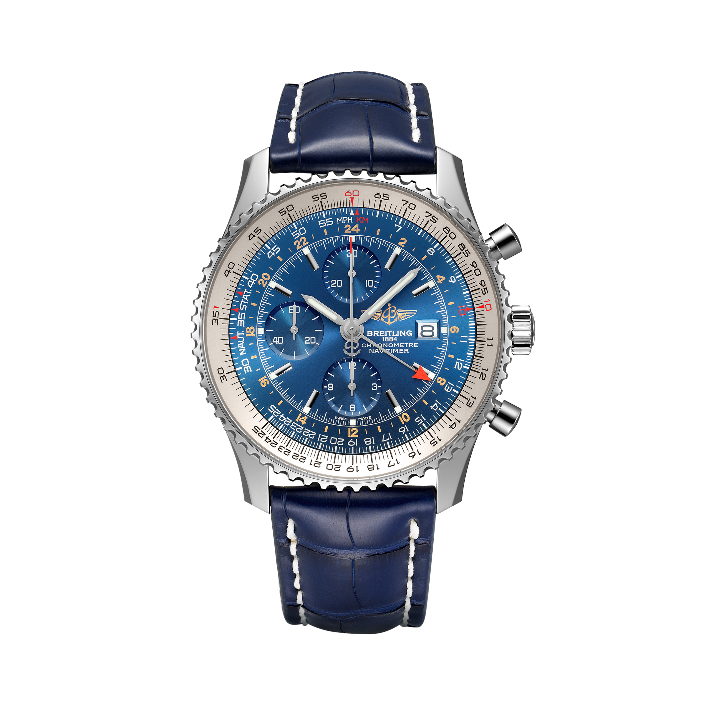 Navitimer Chronograph GMT 46 Blue | V-DIAL-COLOR-5714 dial, A24322121C1P1