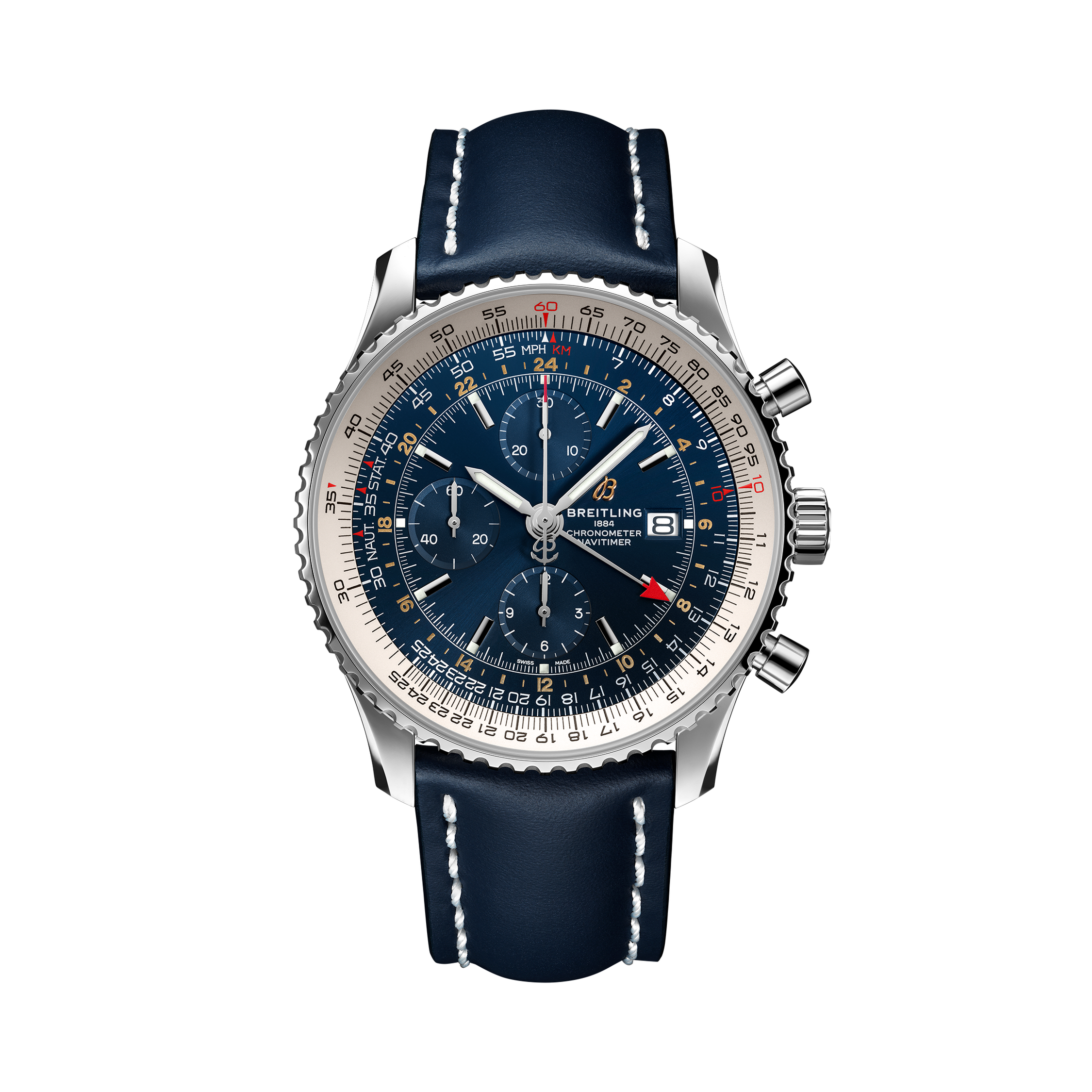 Navitimer Chronograph GMT 46 Blue | V-DIAL-COLOR-5714 dial, A24322121C2X2