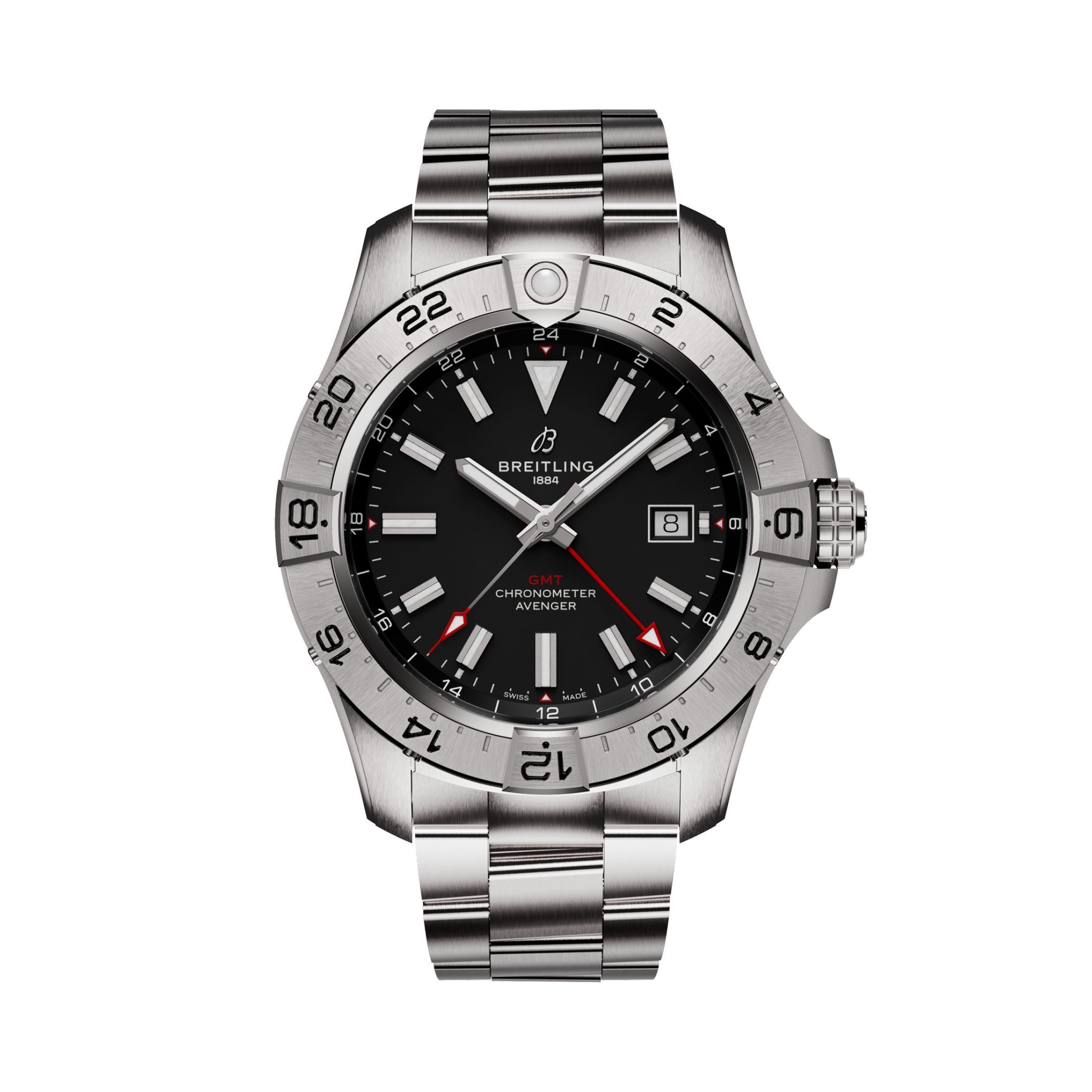 Avenger Automatic GMT 44 Schwarz | V-DIAL-COLOR-5686 dial, A32320101B1A1