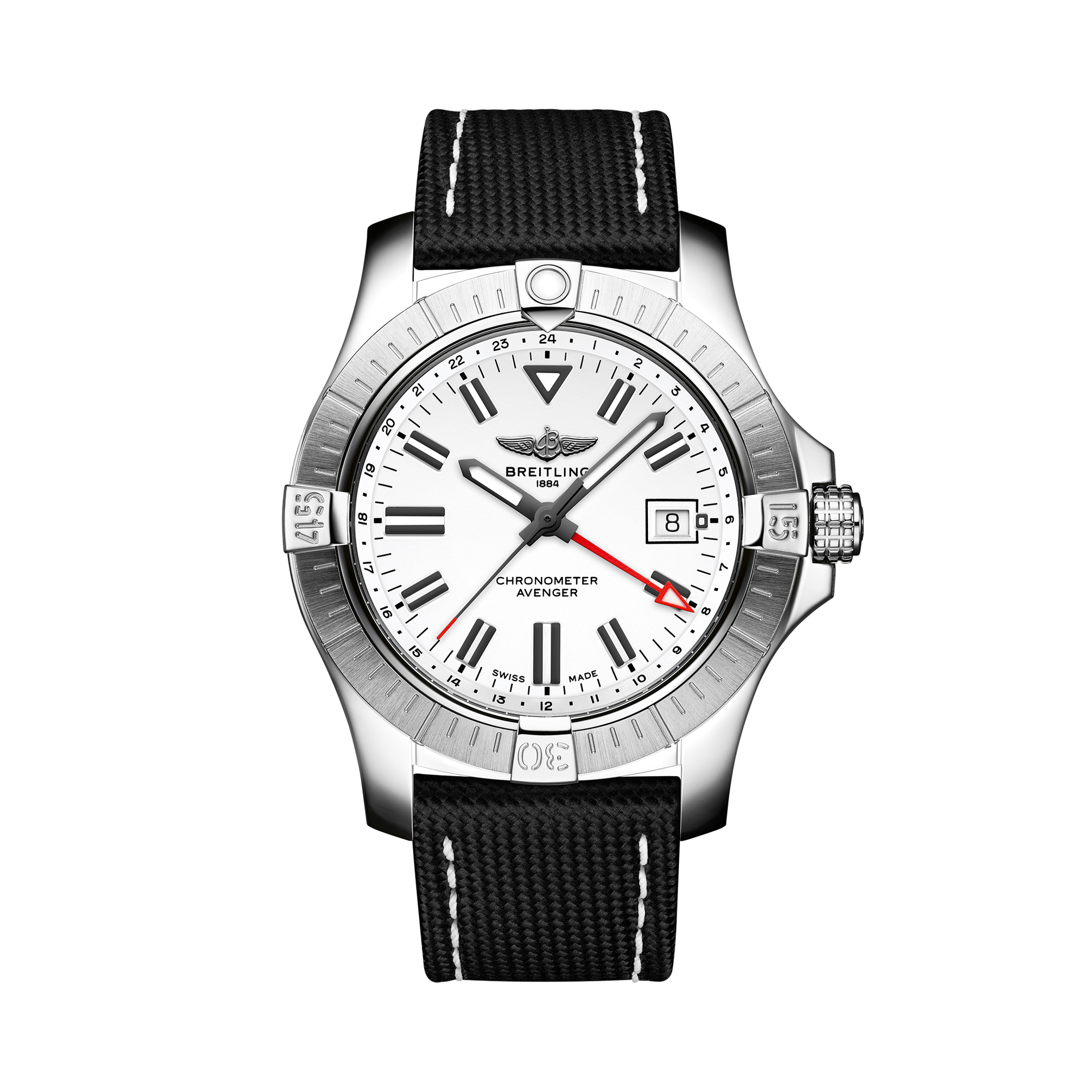 Avenger Automatic GMT 43 White | V-DIAL-COLOR-5926 dial, A32397101A1X1