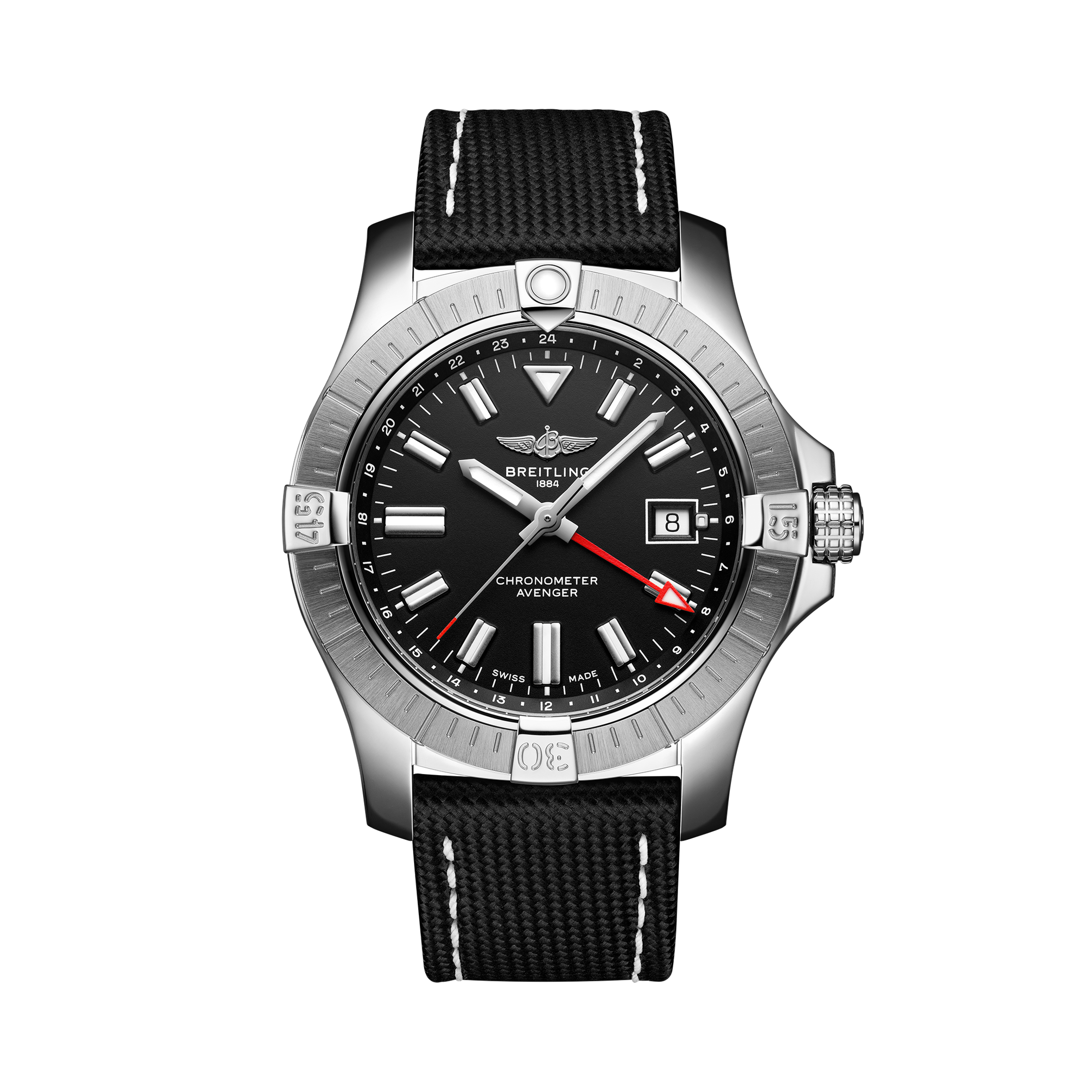 Avenger Automatic GMT 43 Black | V-DIAL-COLOR-5686 dial, A32397101B1X1