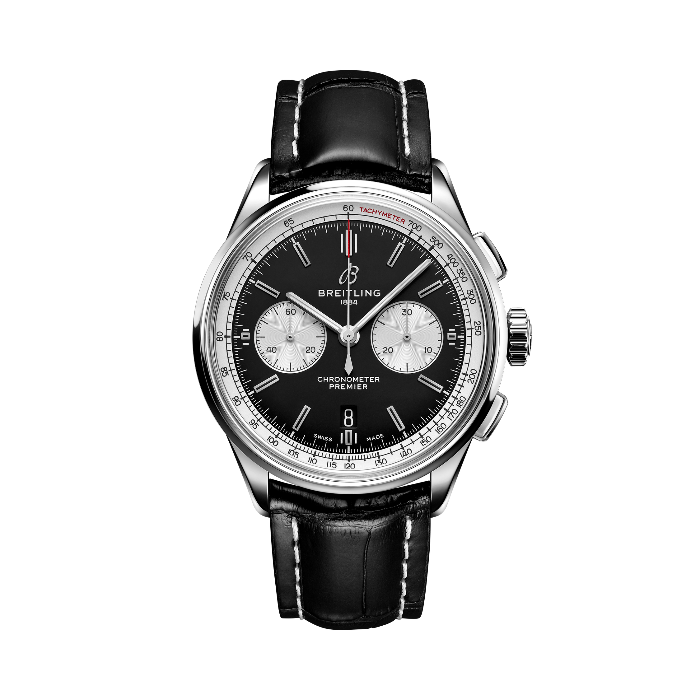 Premier B01 Chronograph 42 Black | V-DIAL-COLOR-5686 dial, AB0118371B1P2