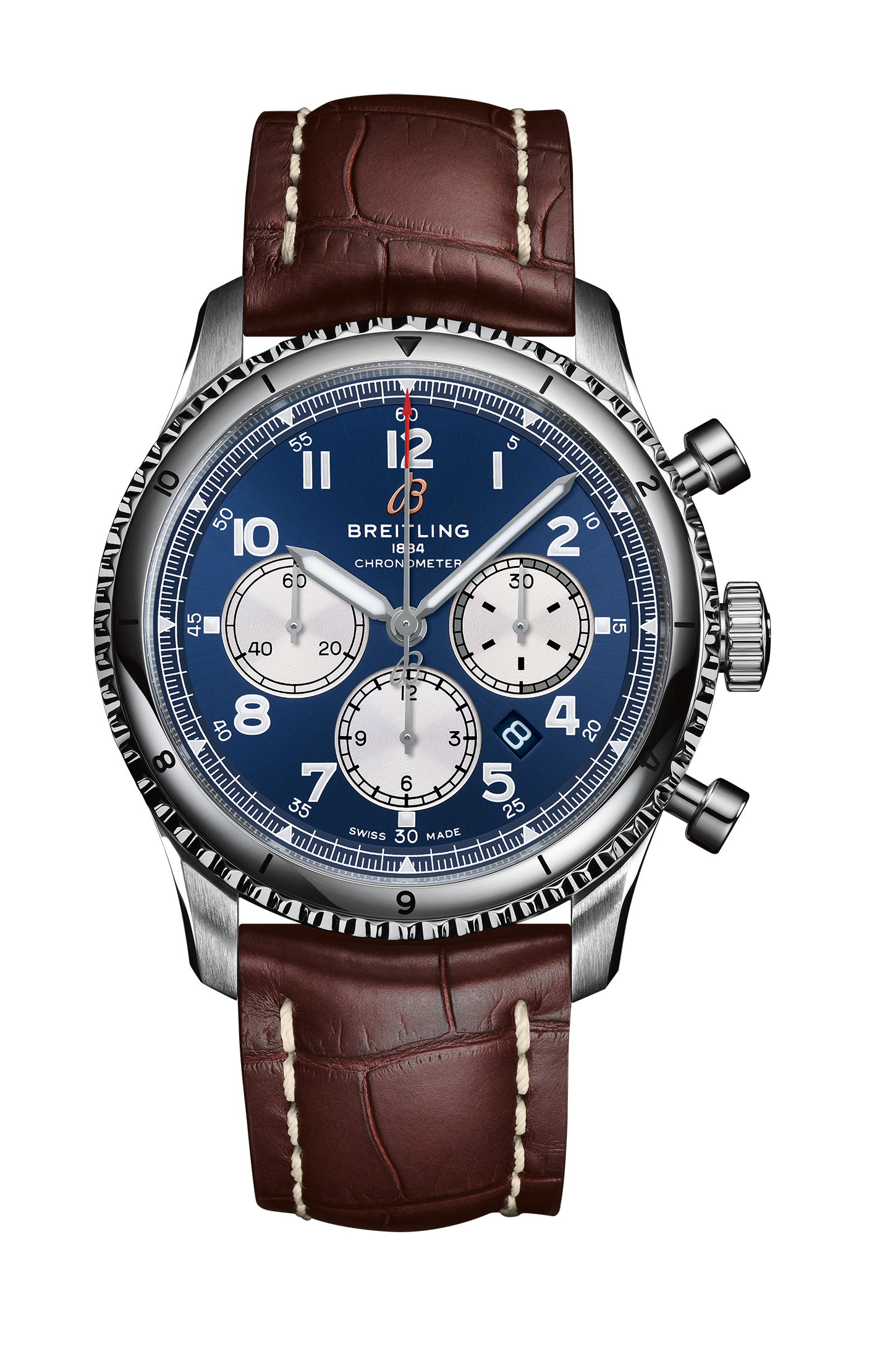 Aviator 8 B01 Chronograph 43 Blue | V-DIAL-COLOR-5714 dial, AB0119131C1P2