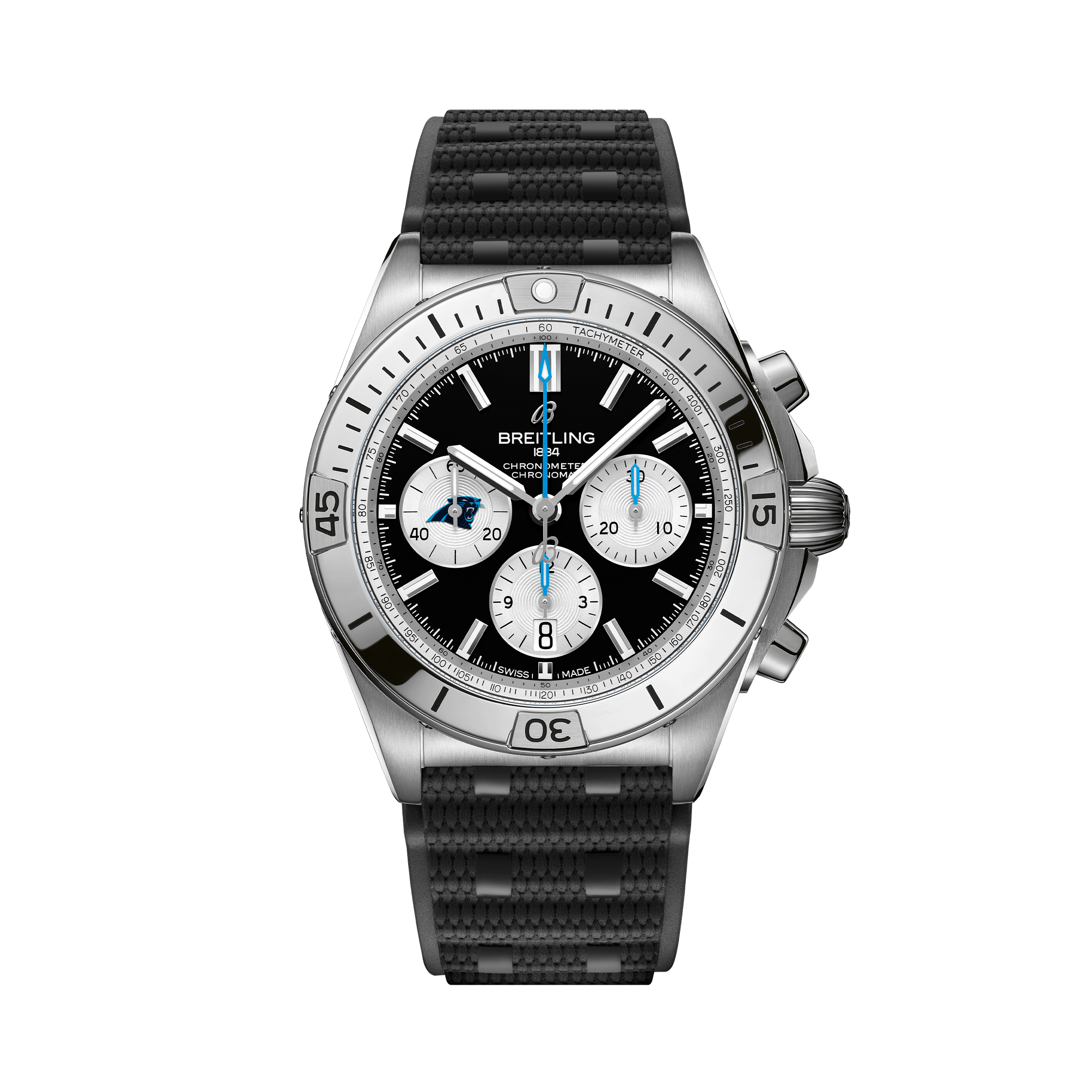 Chronomat B01 42 NFL Carolina Panthers Edition Black | V-DIAL-COLOR-5686 dial, AB01342B1B5S1