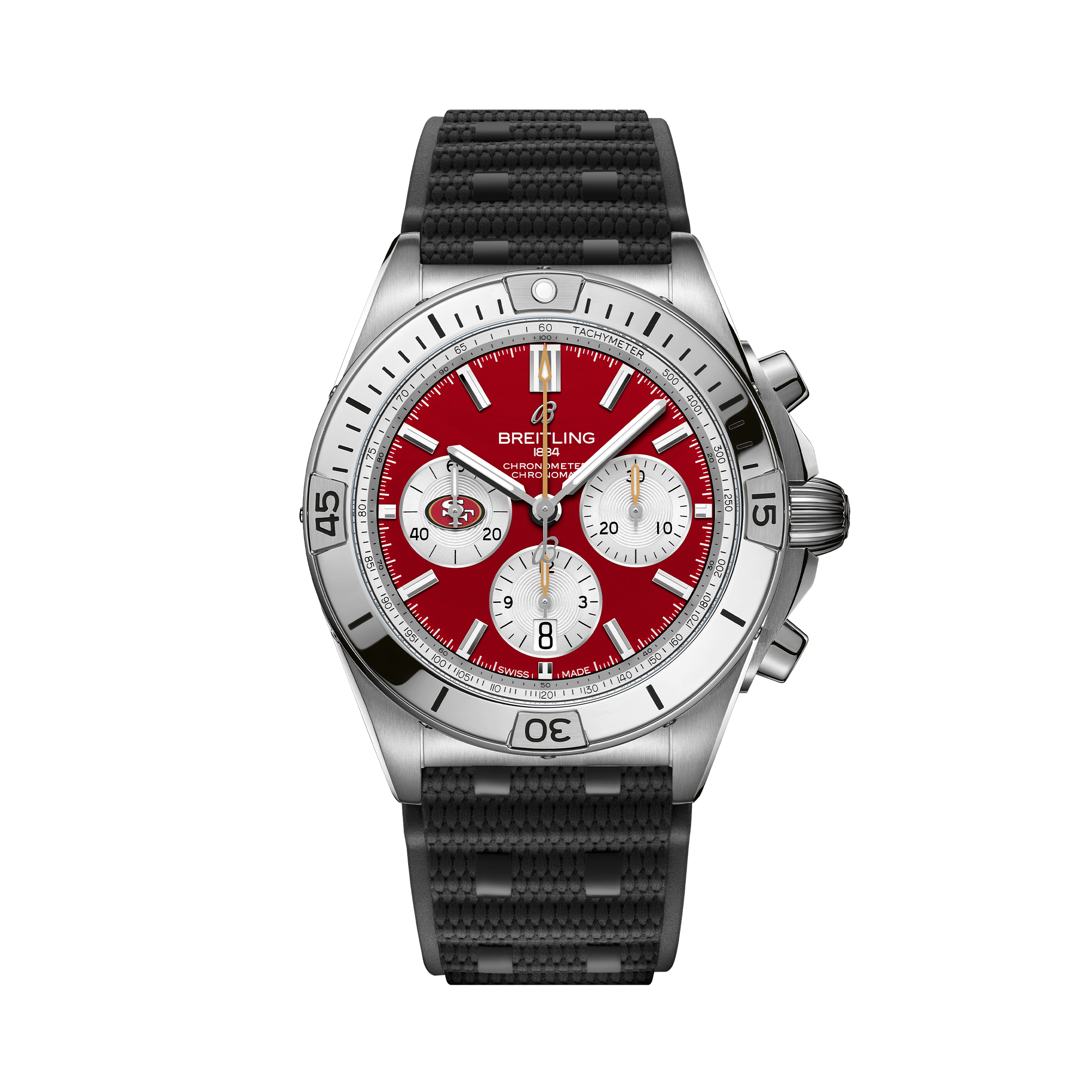 Chronomat B01 42 NFL San Francisco 49ers Edition Red | V-DIAL-COLOR-556644 dial, AB01342B1K1S1