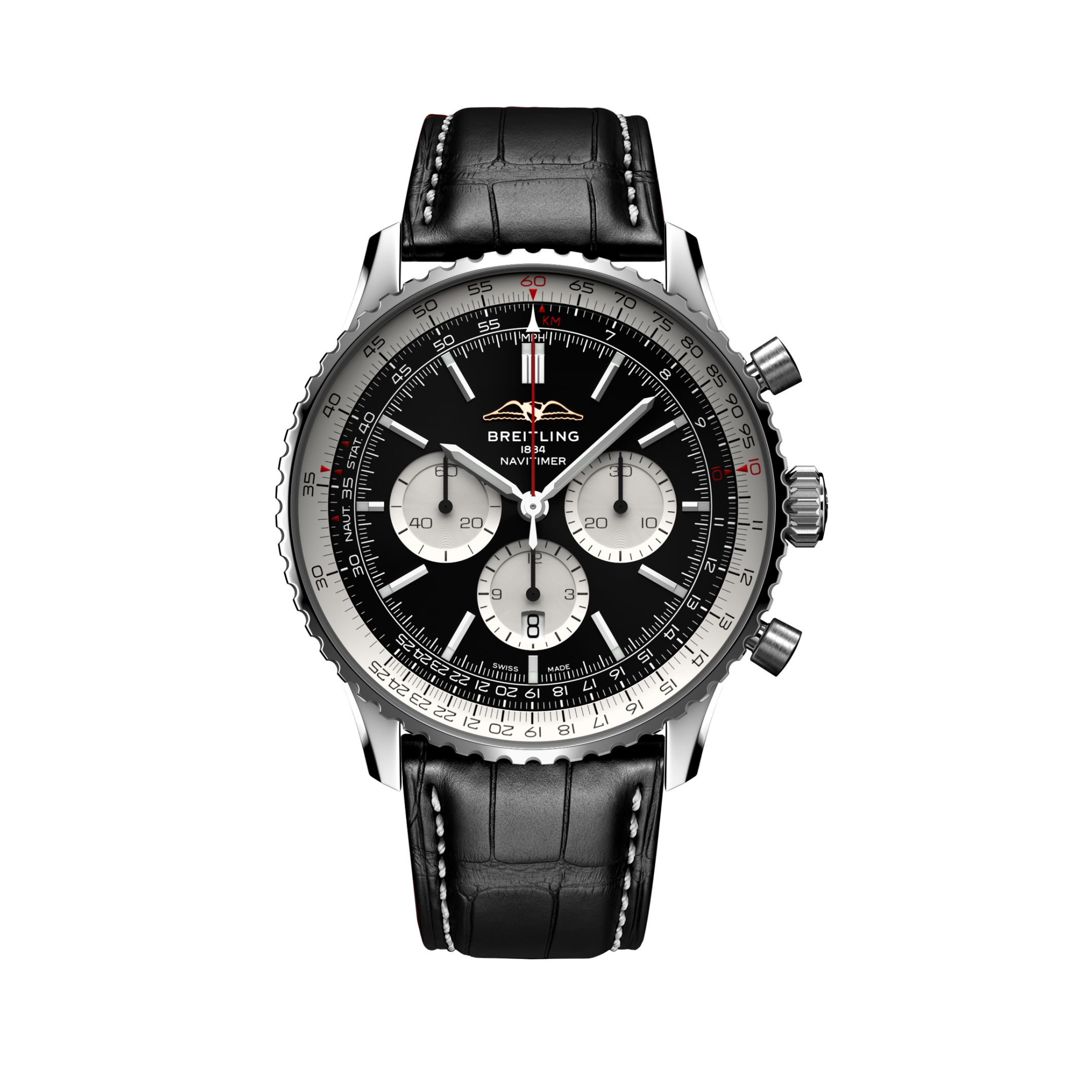 Navitimer B01 Chronograph 46 Black | V-DIAL-COLOR-5686 dial, AB0137211B1P1