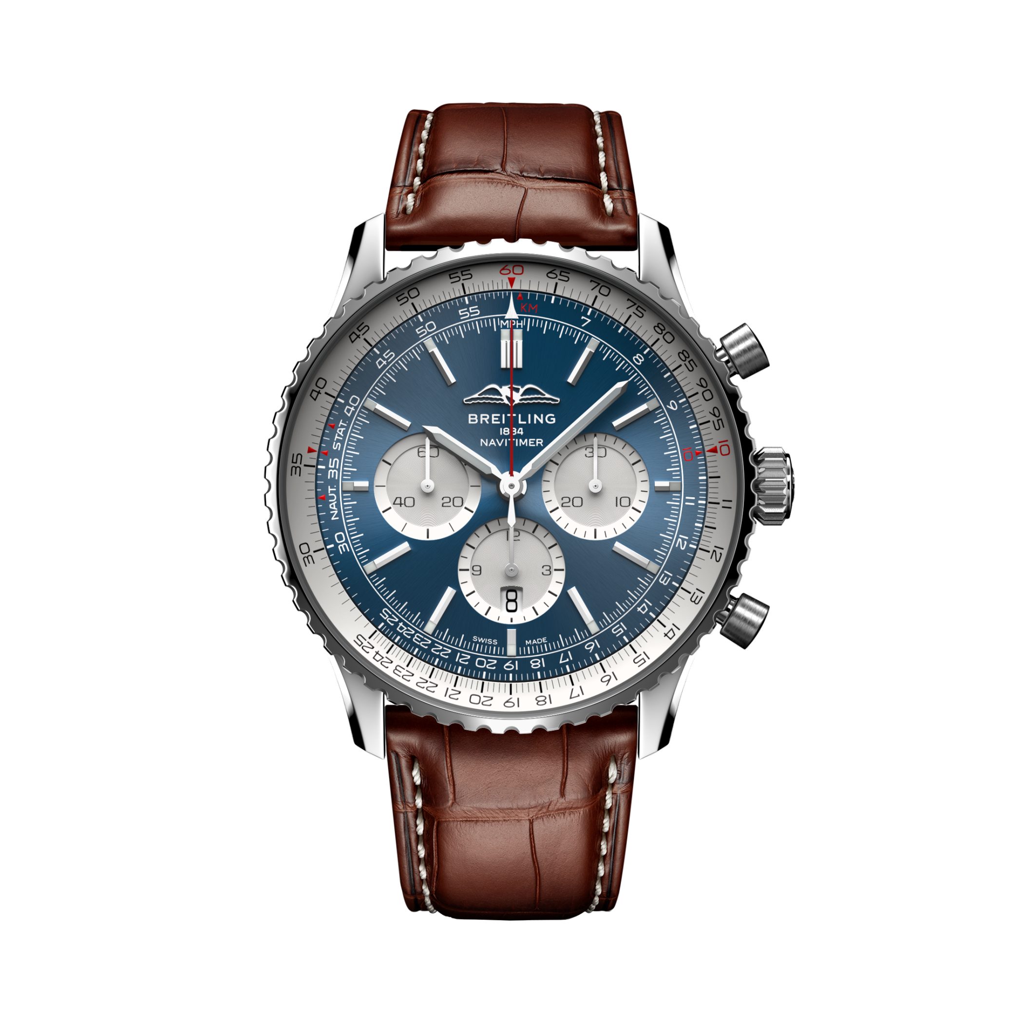 Navitimer B01 Chronograph 46 Bleu | V-DIAL-COLOR-5714 dial, AB0137211C1P1