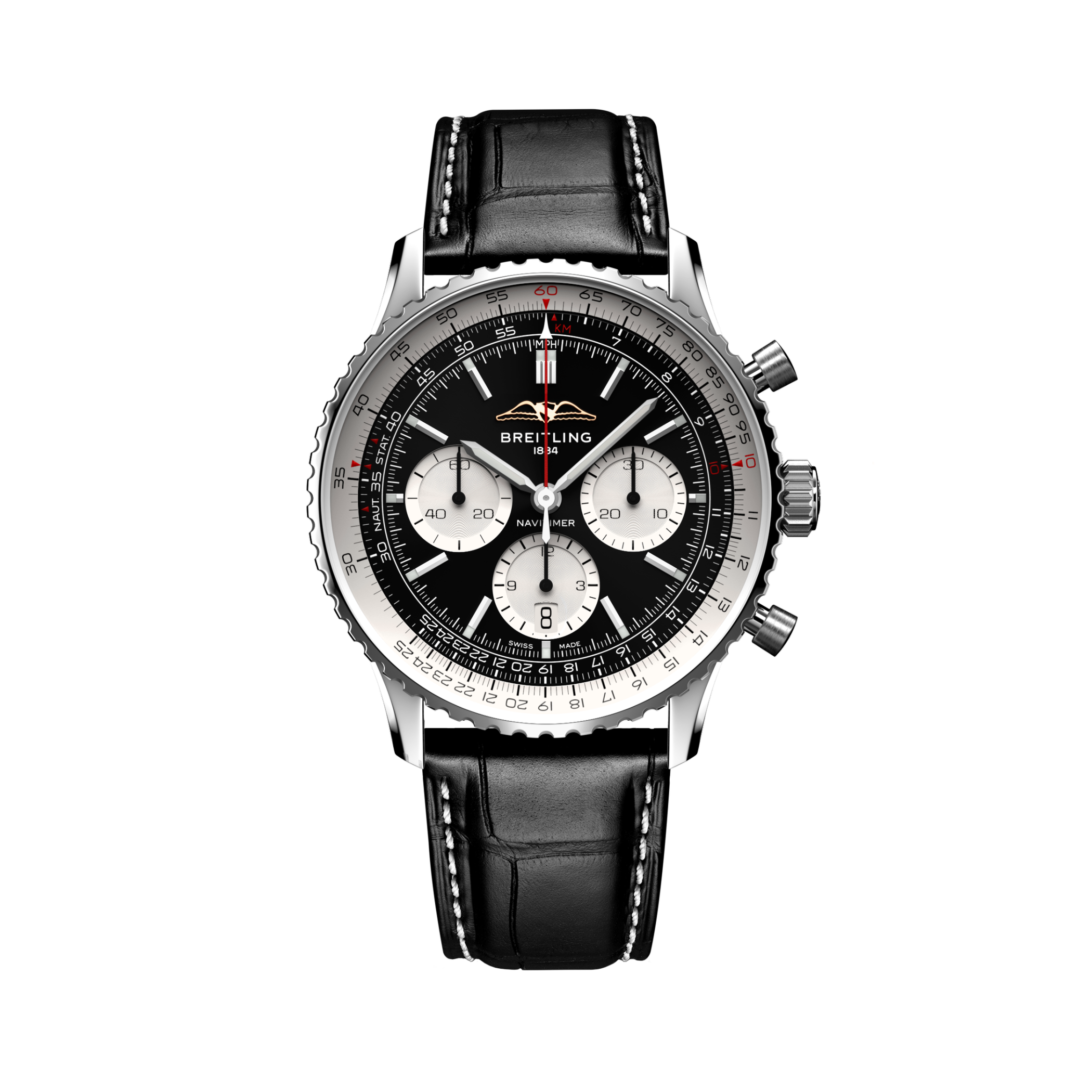 Navitimer B01 Chronograph 43 Black | V-DIAL-COLOR-5686 dial, AB0138211B1P1