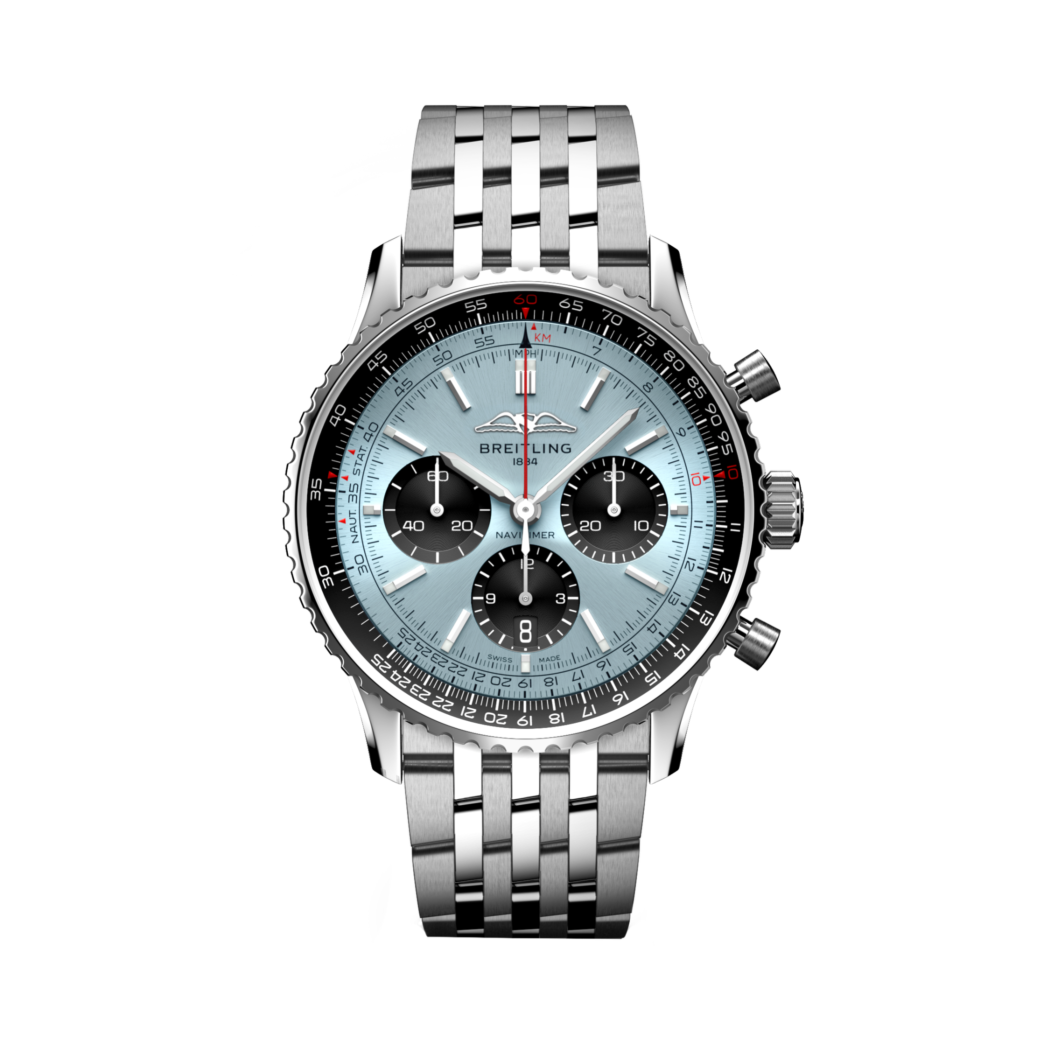 Navitimer B01 Chronograph 43 Ice blue | V-DIAL-COLOR-1111 dial, AB0138241C1A1