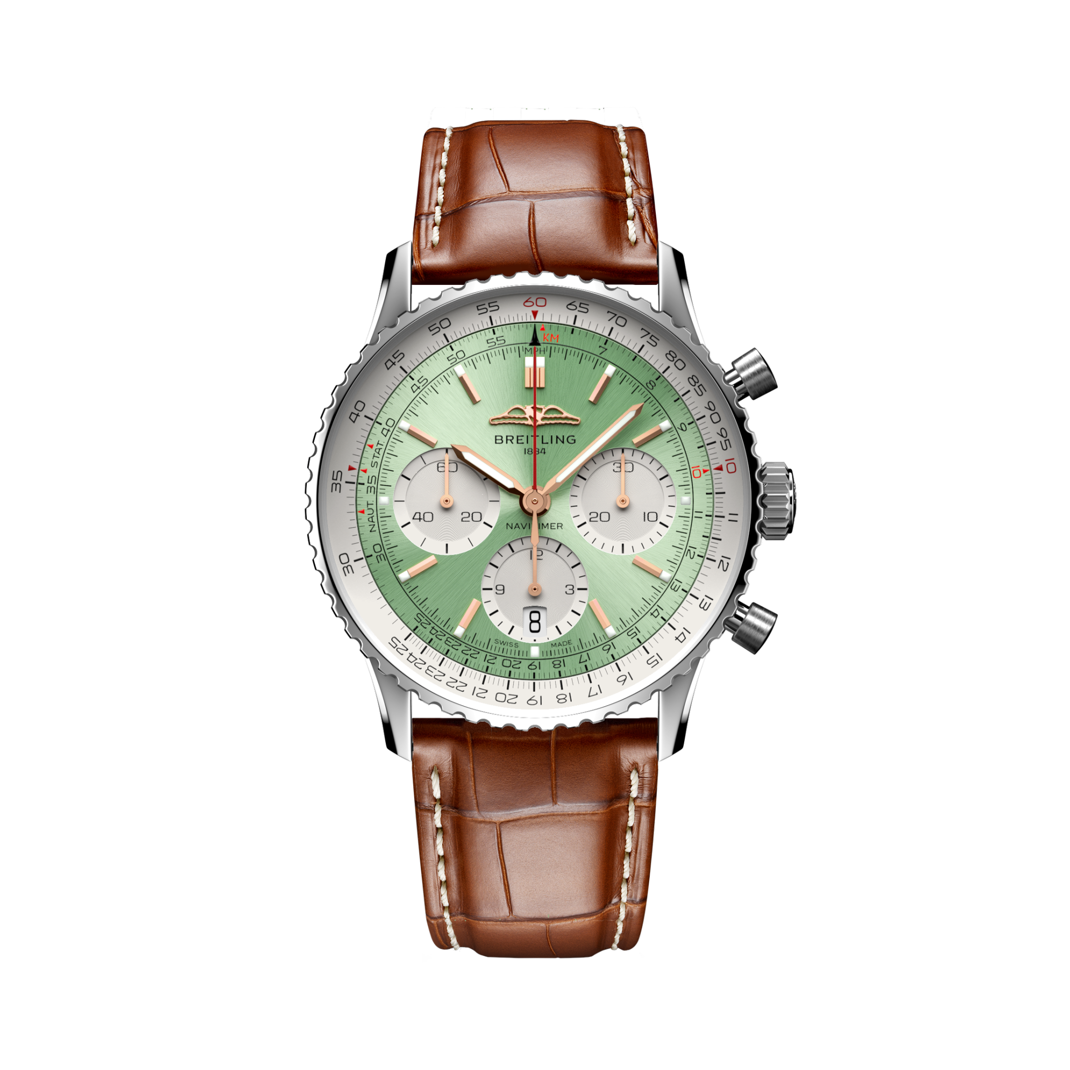 Navitimer B01 Chronograph 41 Vert menthe | V-DIAL-COLOR-8888 dial, AB0139211L1P1