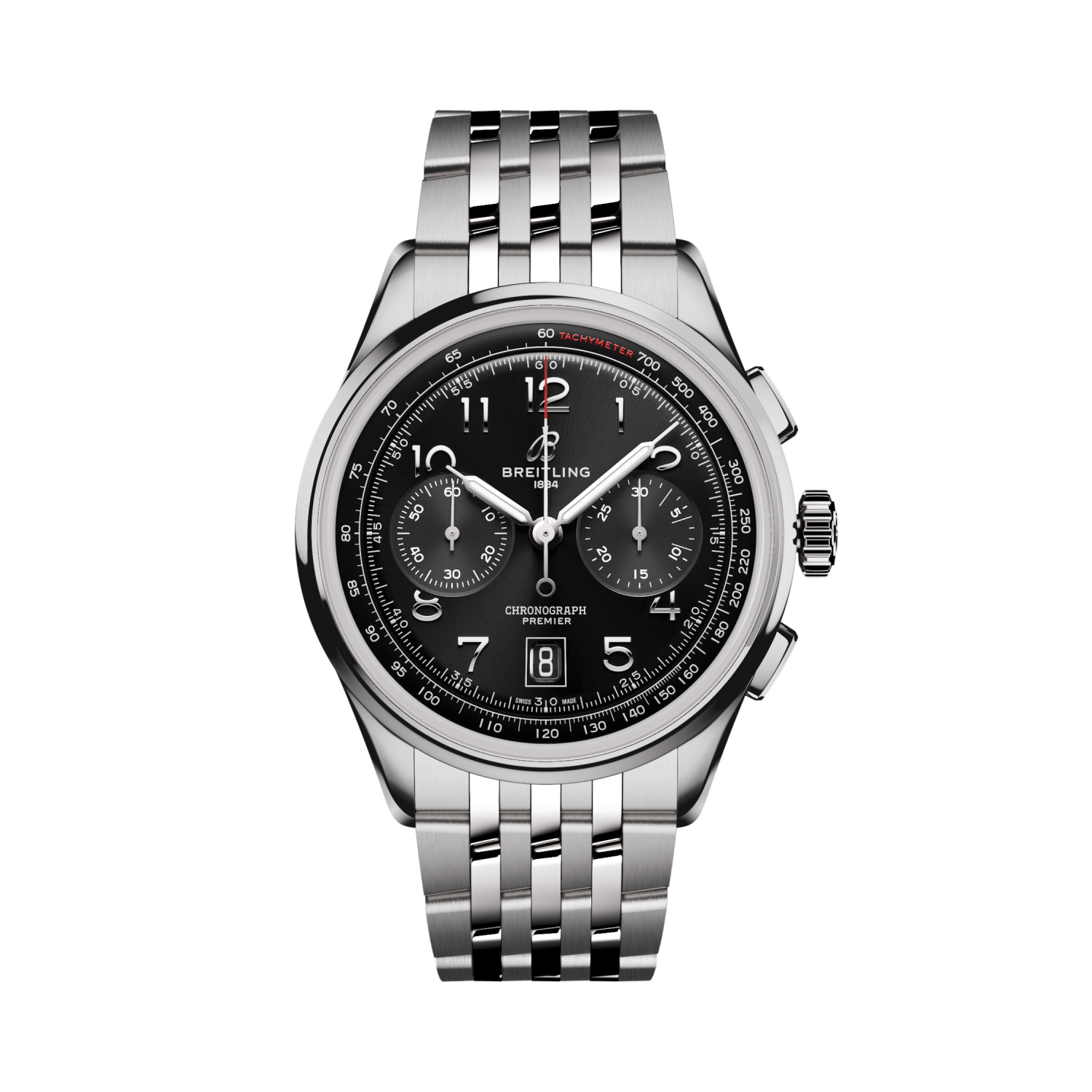 Premier B01 Chronograph 42 Black | V-DIAL-COLOR-5686 dial, AB0145221B1A1