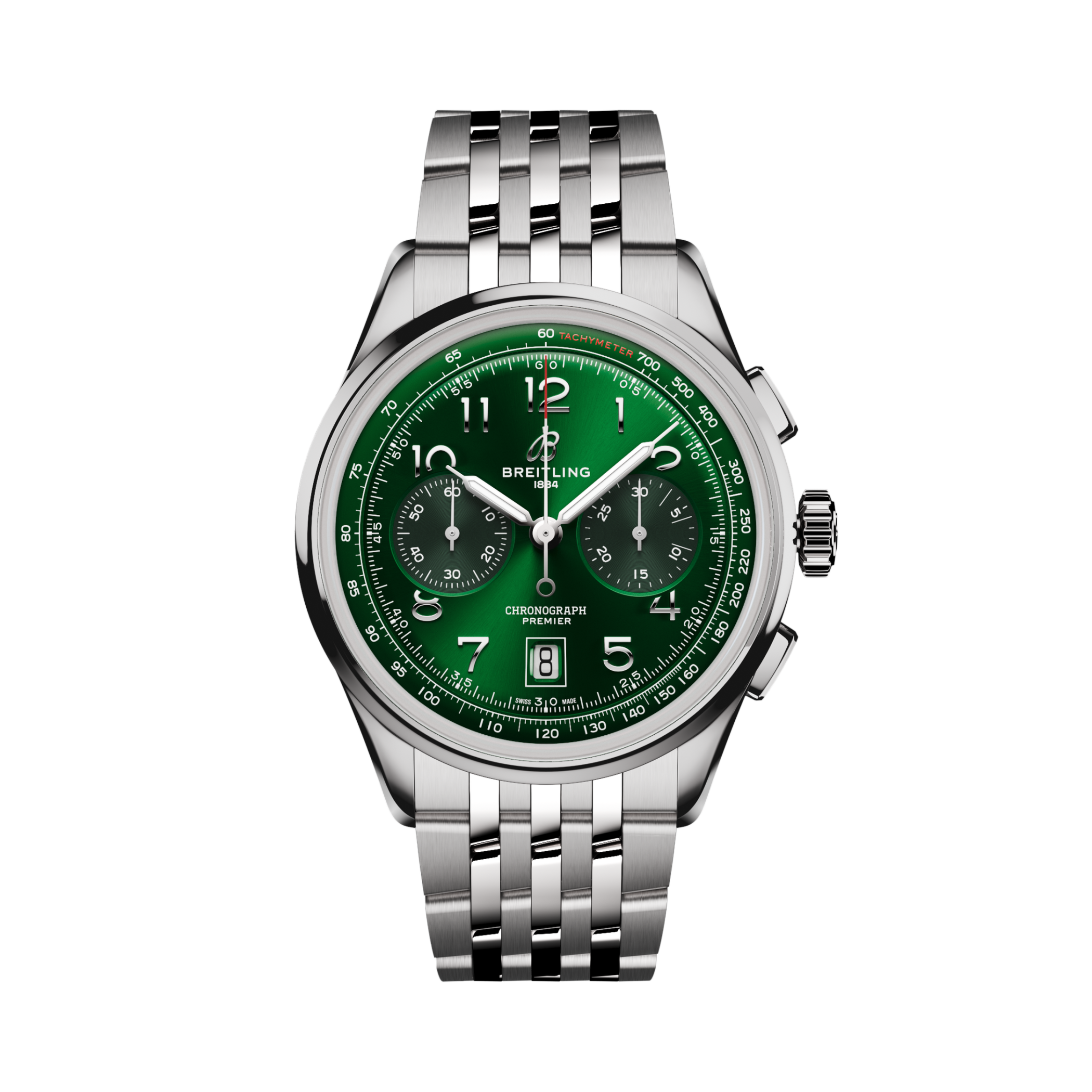 Premier B01 Chronograph 42 Verde | V-DIAL-COLOR-5765 dial, AB0145371L1A1