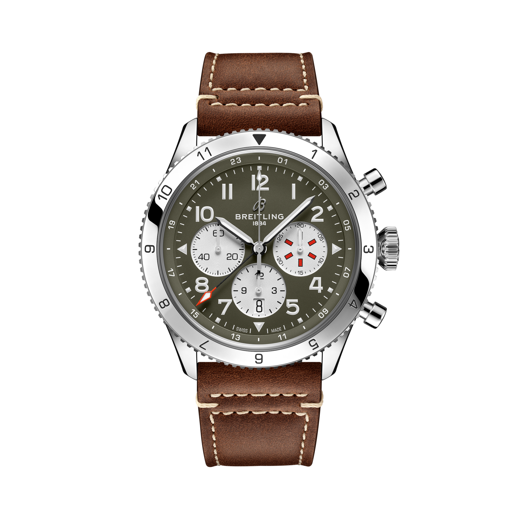 Super AVI B04 Chronograph GMT 46 Curtiss Warhawk Зеленый | V-DIAL-COLOR-5765 dial, AB04452A1L1X1