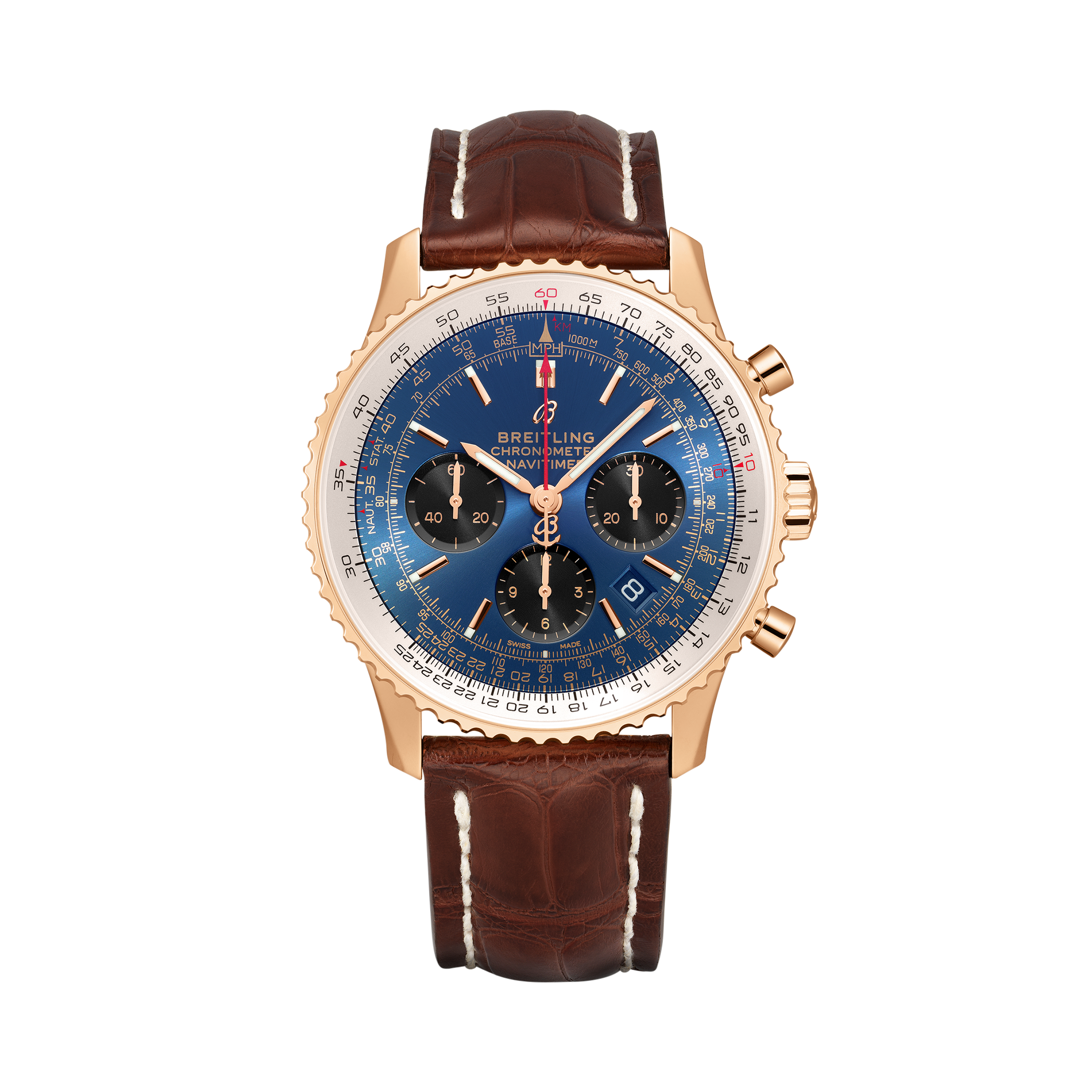 Navitimer B01 Chronograph 43 Blue | V-DIAL-COLOR-5714 dial, RB0121211C1P4