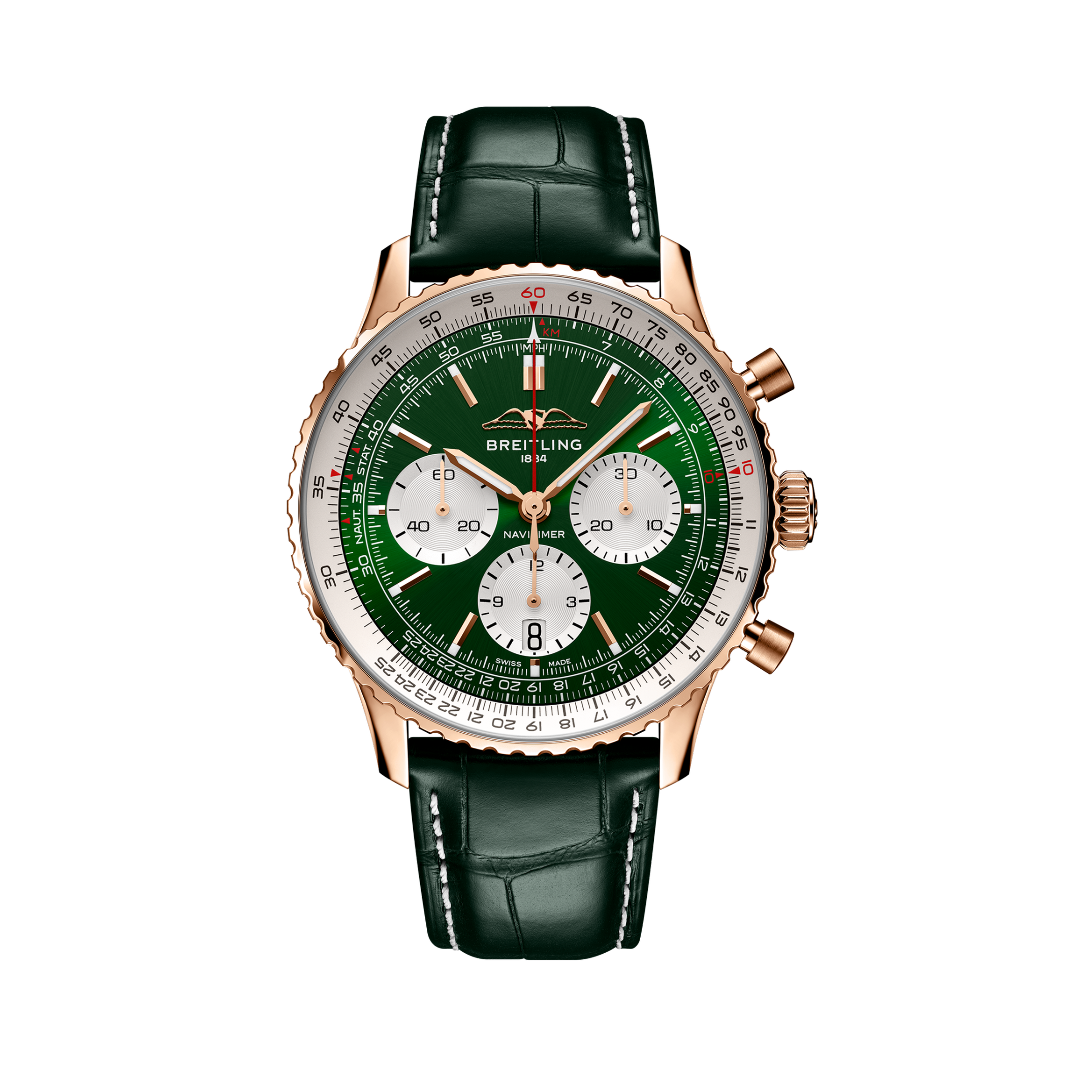 Navitimer B01 Chronograph 43 Green | V-DIAL-COLOR-5765 dial, RB01384A1L1P1