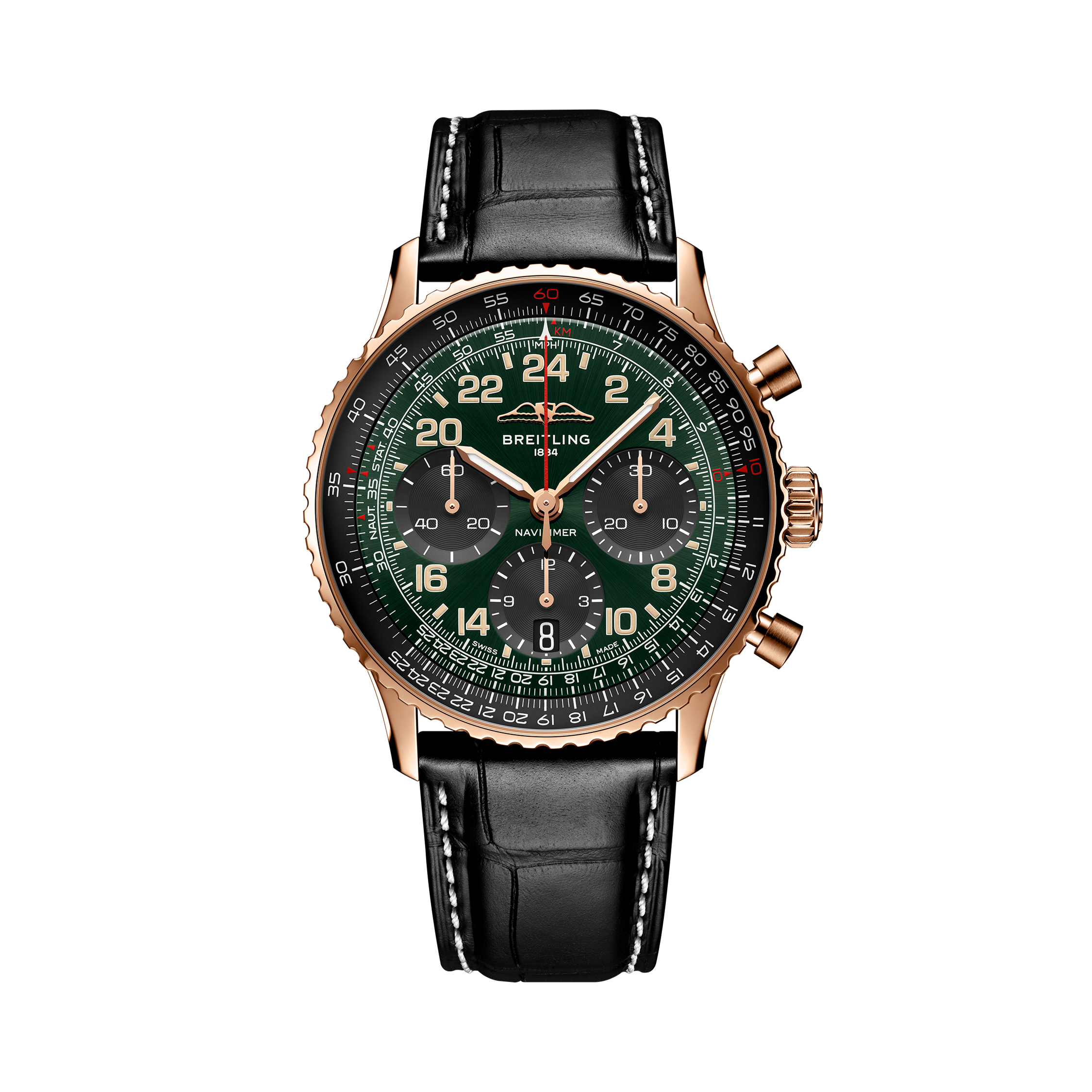 Navitimer B12 Chronograph 41 Cosmonaute Vert | V-DIAL-COLOR-5765 dial, RB12302A1L1P1