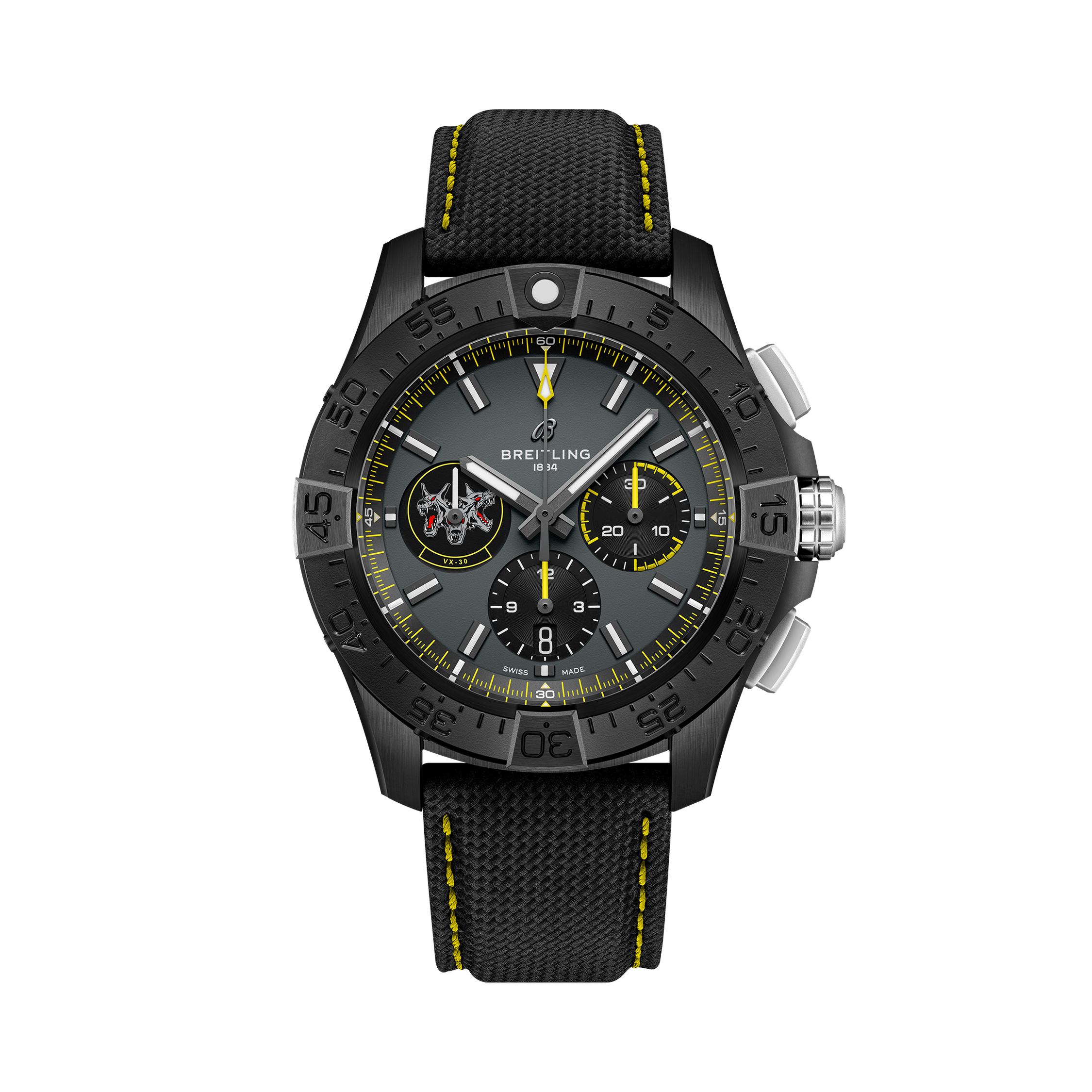 Avenger B01 Chronograph 44 Night Mission Bloodhounds Antracita | V-DIAL-COLOR-5664 dial, SB01472A1B1X1