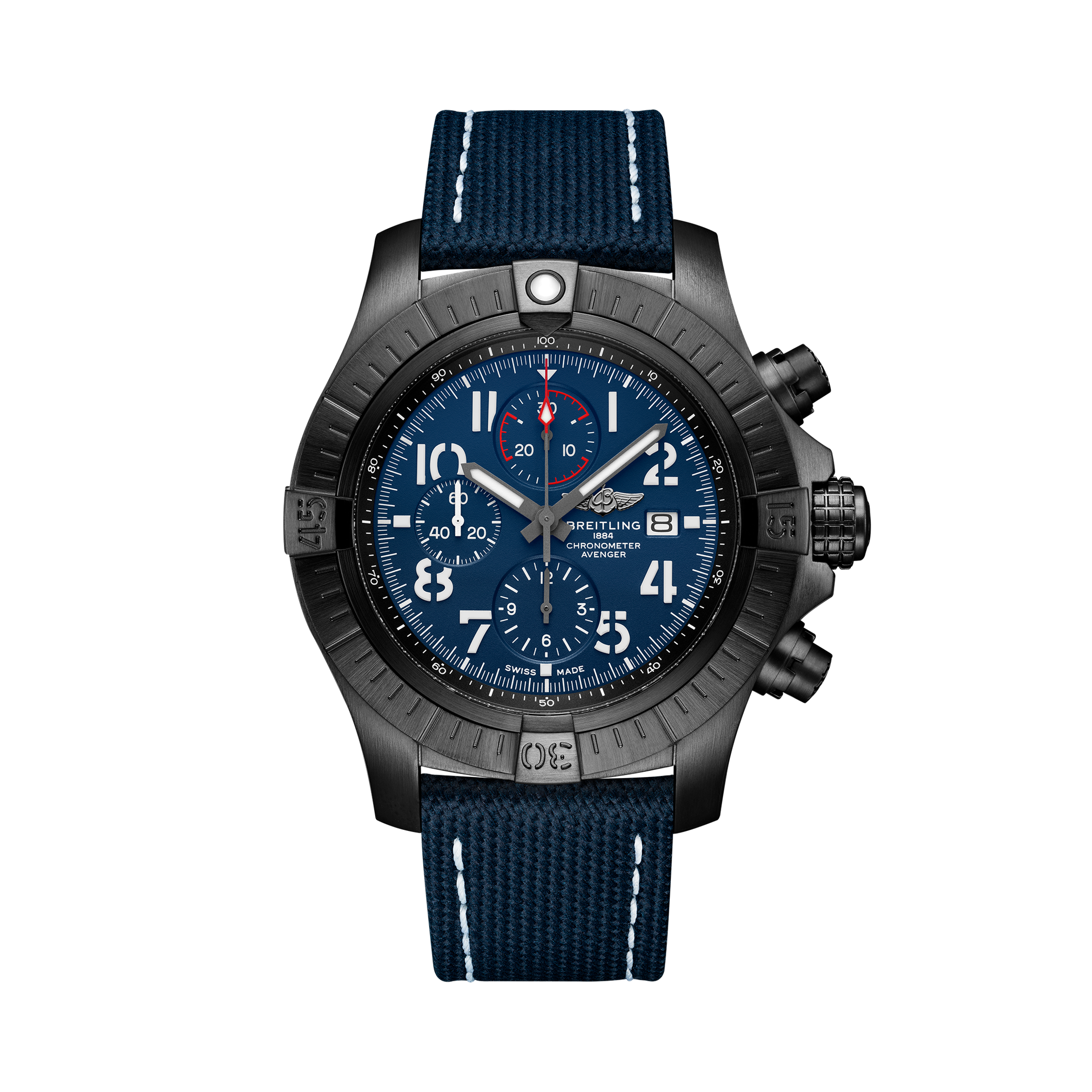 Super Avenger Chronograph 48 Night Mission Blue | V-DIAL-COLOR-5714 dial, V13375101C1X1