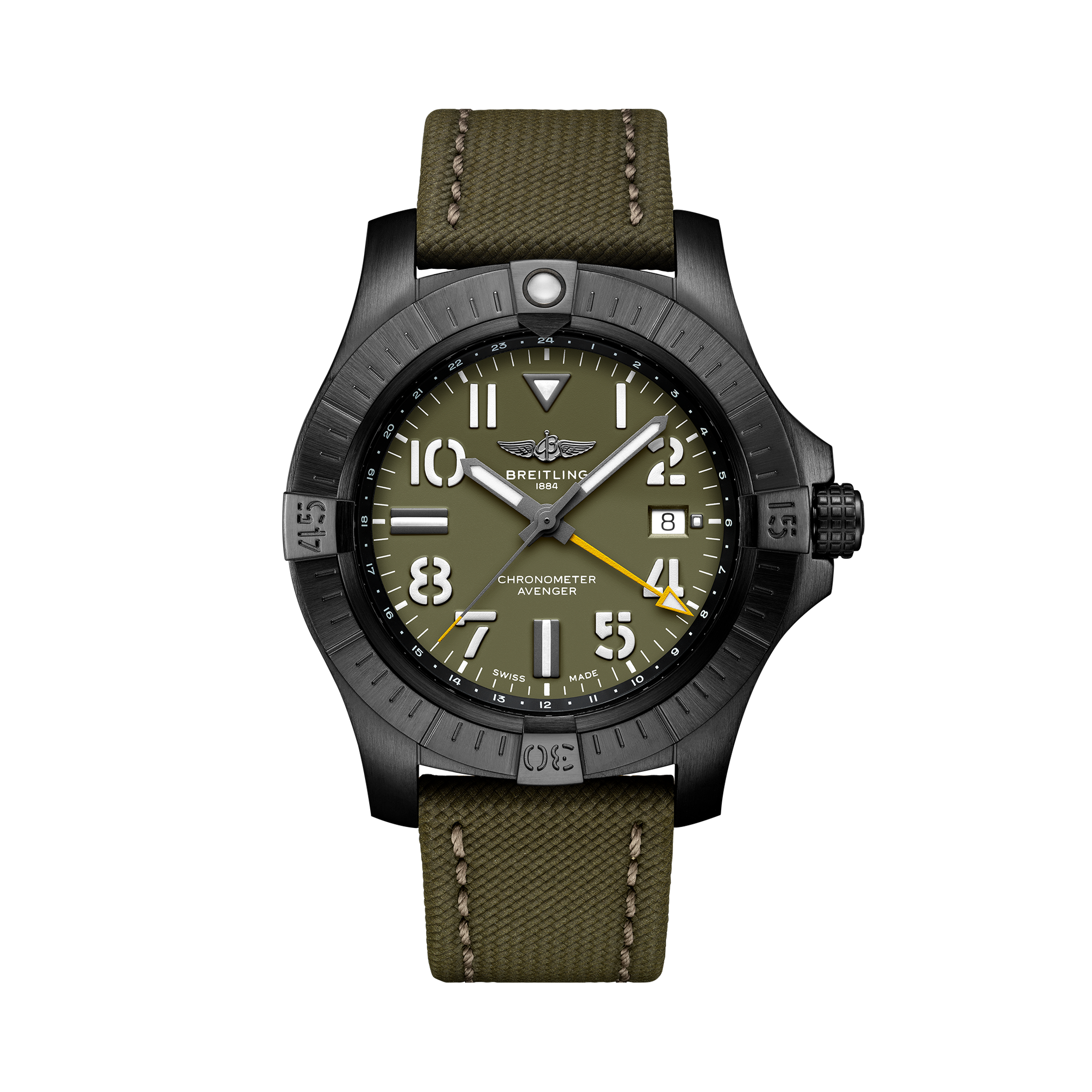 Avenger Automatic GMT 45 Night Mission Green | V-DIAL-COLOR-5765 dial, V323952A1L1X1